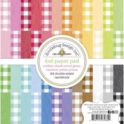 Doodlebug Buffalo Check-Wood Grain Designpapier - Paper Pad